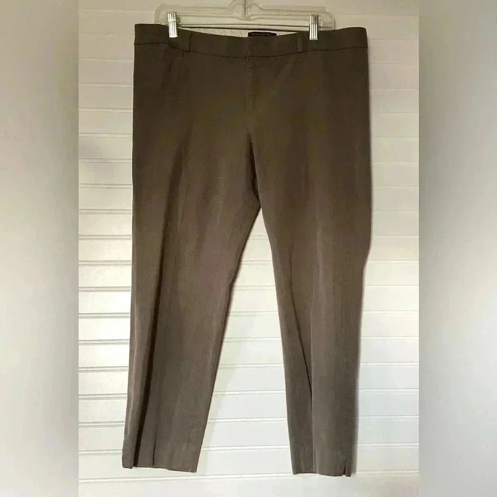 Banana Republic Sloan Viscose & Cotton Blend Cropped Ankle Pants Size 14